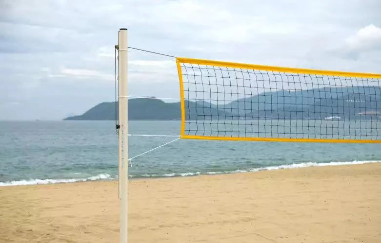 Paar aluminium volleybalpalen - diameter 90mm