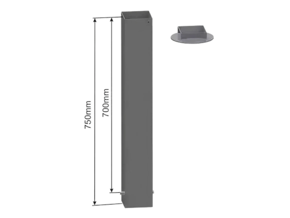 Bevestigingshulzen voor basketbaldoel - 100mm x 100mm