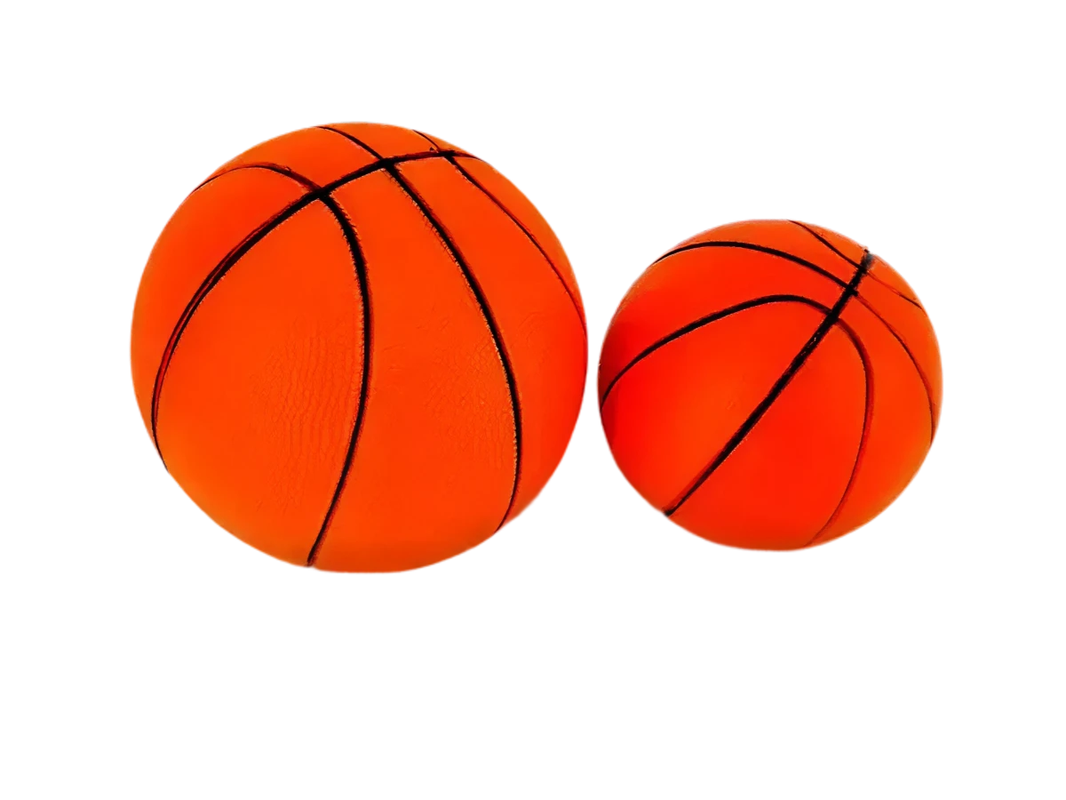 Set van 5 schuimbasketballen maat 2 (diameter 14cm)