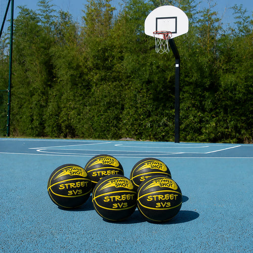 Set van 5 straatbasketballen 3-tegen-3