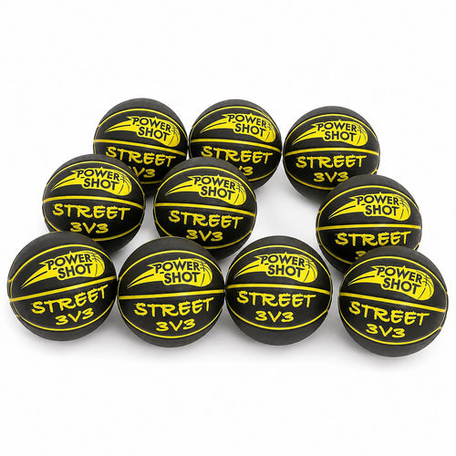 Lot de 10 ballons de basket Street 3v3 - Pompe et sac de rangement OFFERTS !