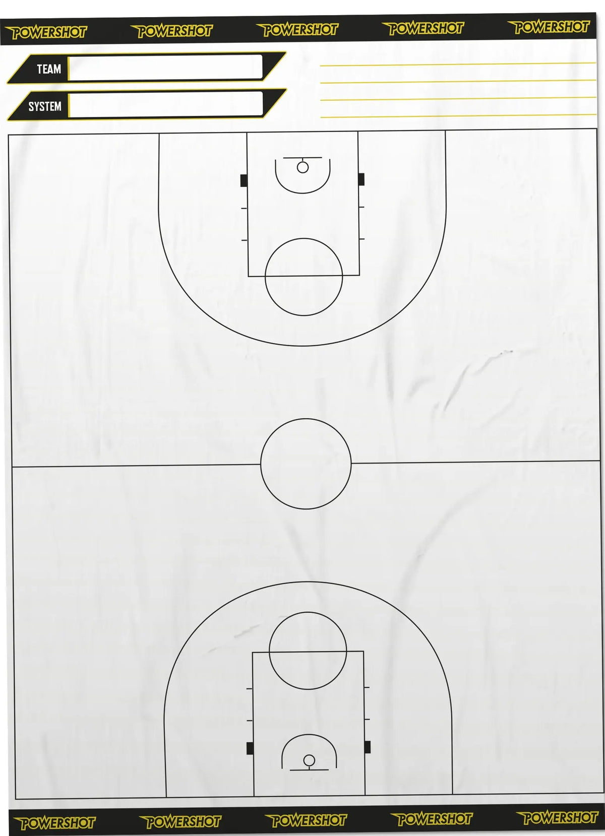 Rouleau feuilles tactique Basketball - Terrain entier