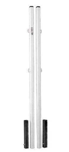Vierkante badmintonpalen om in te betonneren - 40mm x 40mm (met stalen hulzen)