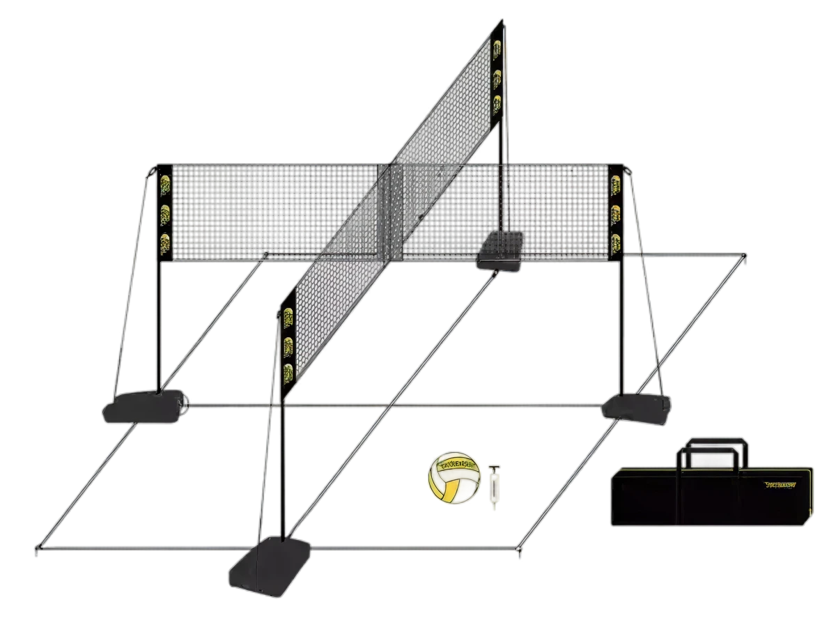 Complete volleybalset voor 4 personen met draagtas