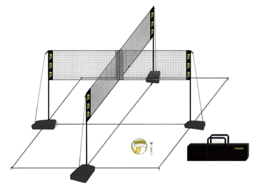 Complete volleybalset voor 4 personen met draagtas