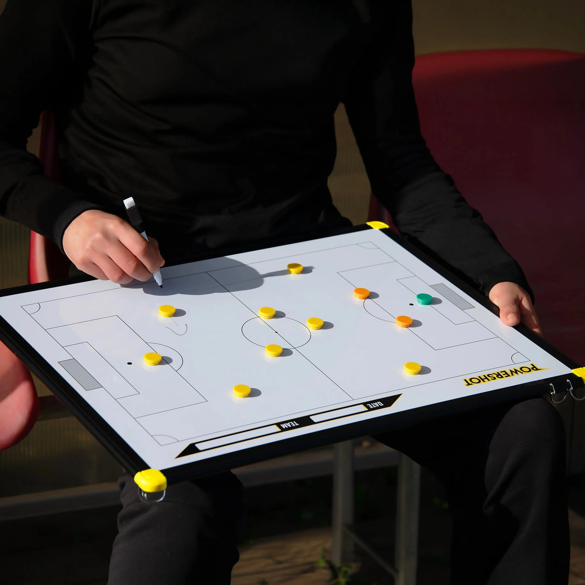 Magnetic football tactical board - 60cm x 45cm with bag Powershot