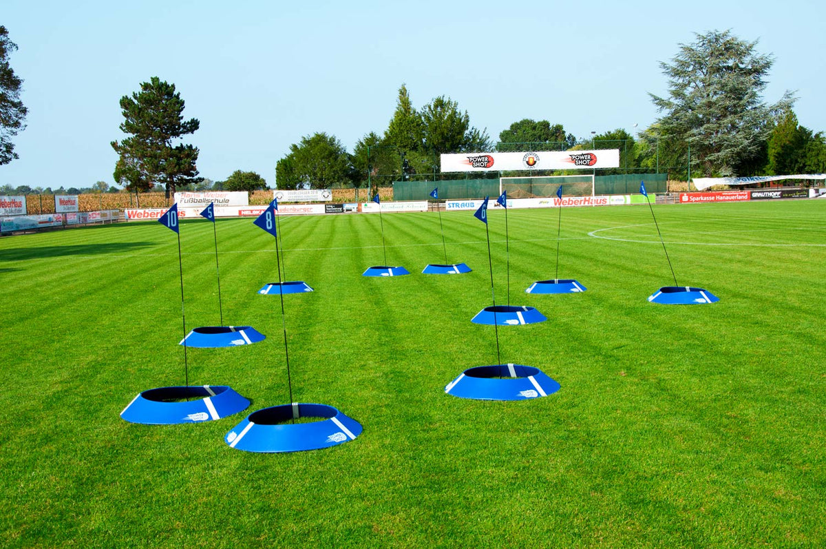Set van 10 footgolftargets met verlichting