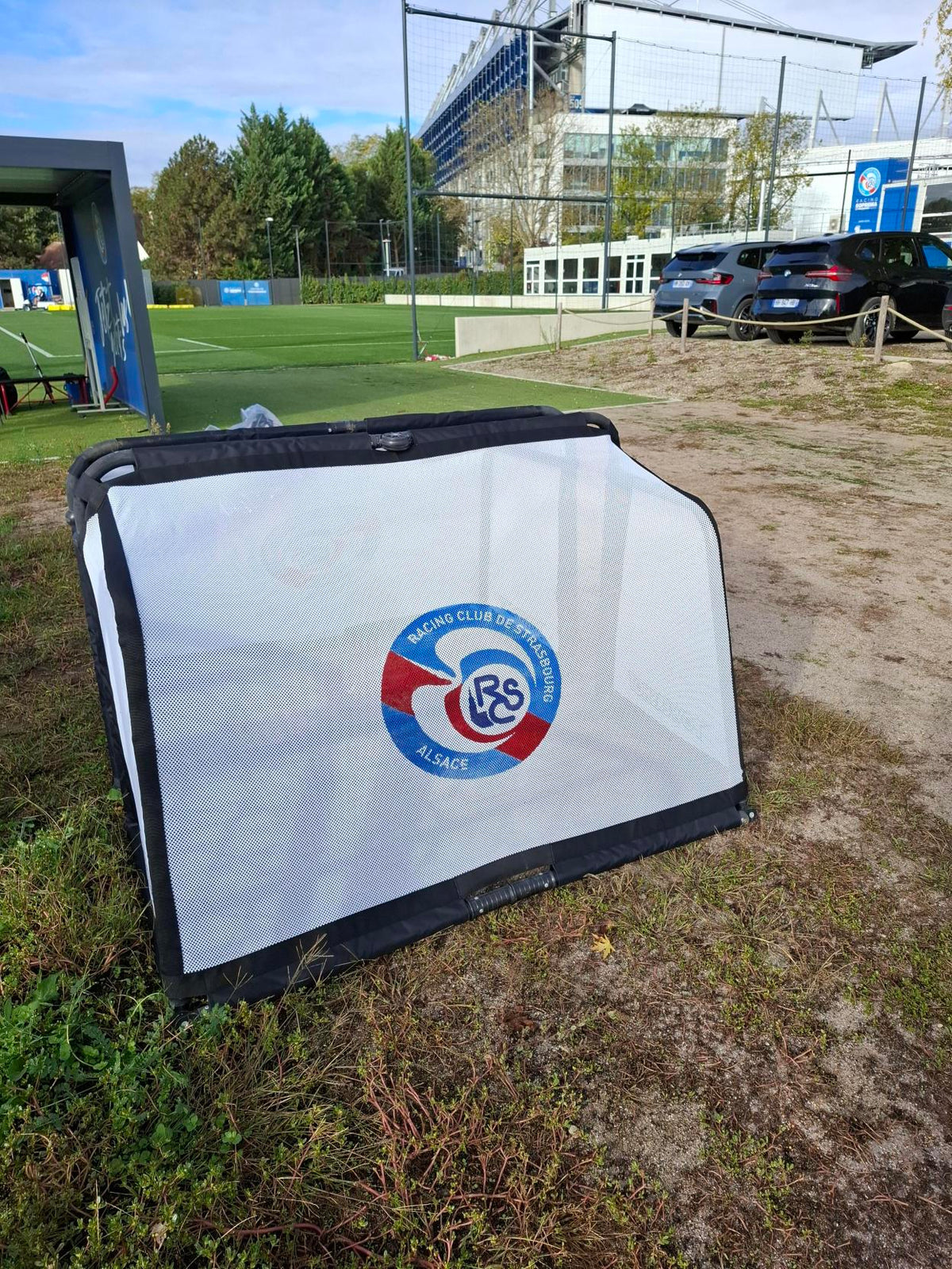 But de football pliable - Aluminium - 1.5m x 1m - Blanc