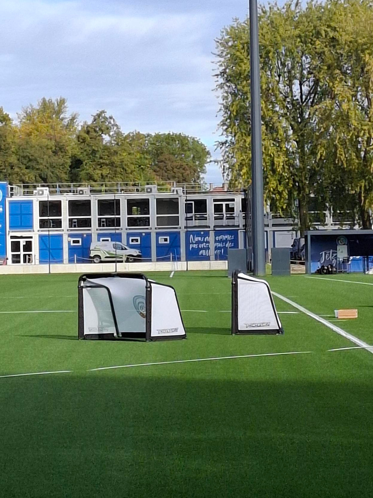 But de football pliable - Aluminium - 1.5m x 1m - Blanc