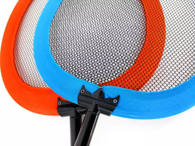 Badmintonset voor op het strand met rackets van 63cm en draagtas