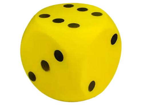 Grote schuimdobbelsteen