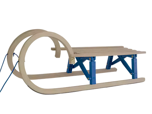 Opvouwbare houten slakkenslee met zitje - 1.1m