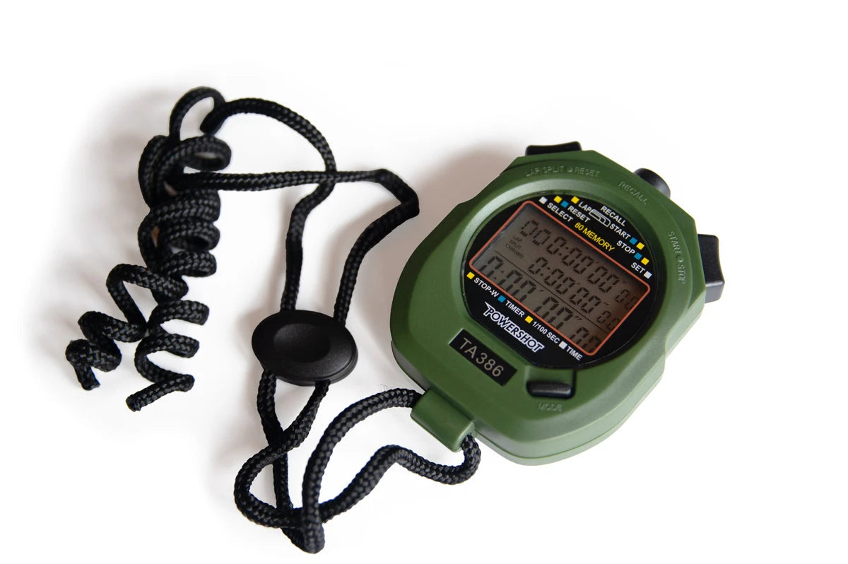 Stopwatch onthoudt maximaal 60 rondes