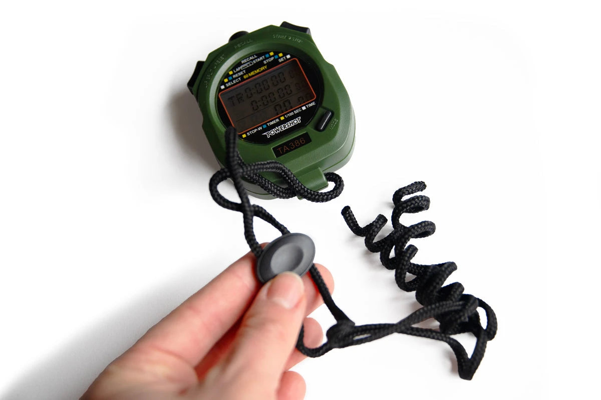 Stopwatch onthoudt maximaal 60 rondes