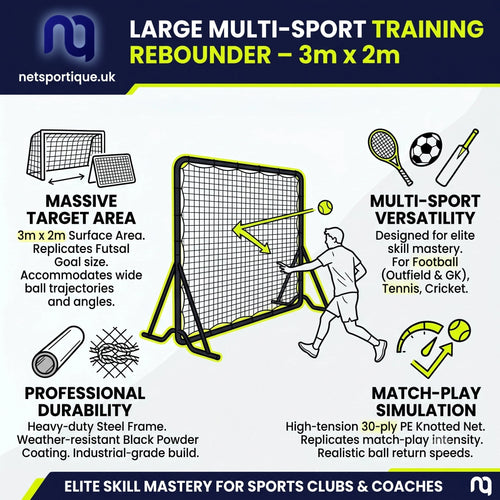 Grote multisport-trainingsrebounder – 3m x 2m