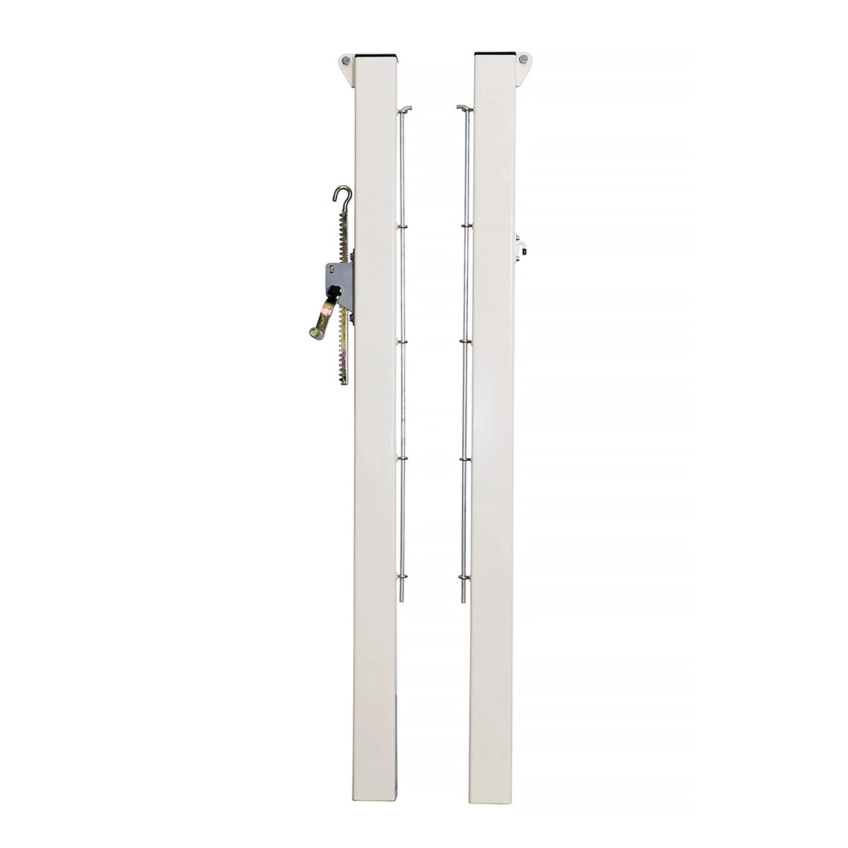 Pair of square tennis posts with steel sheaths - 80mm x 80mm Carrington