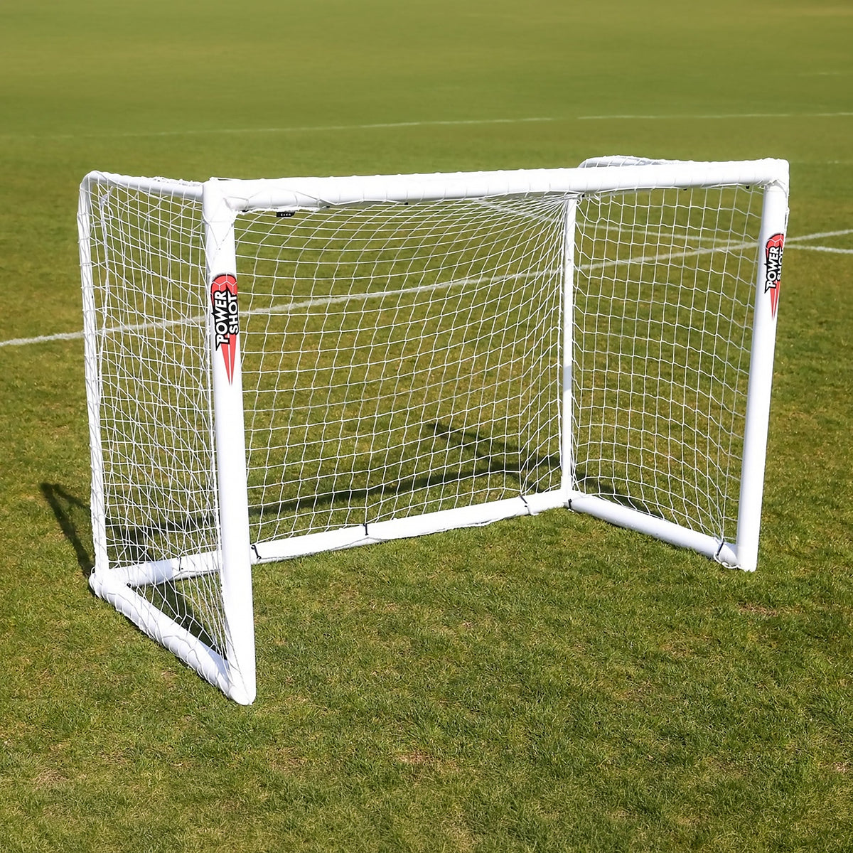 STADIUM Football goal - 1.2m x 0.8m - uPVC - White Powershot