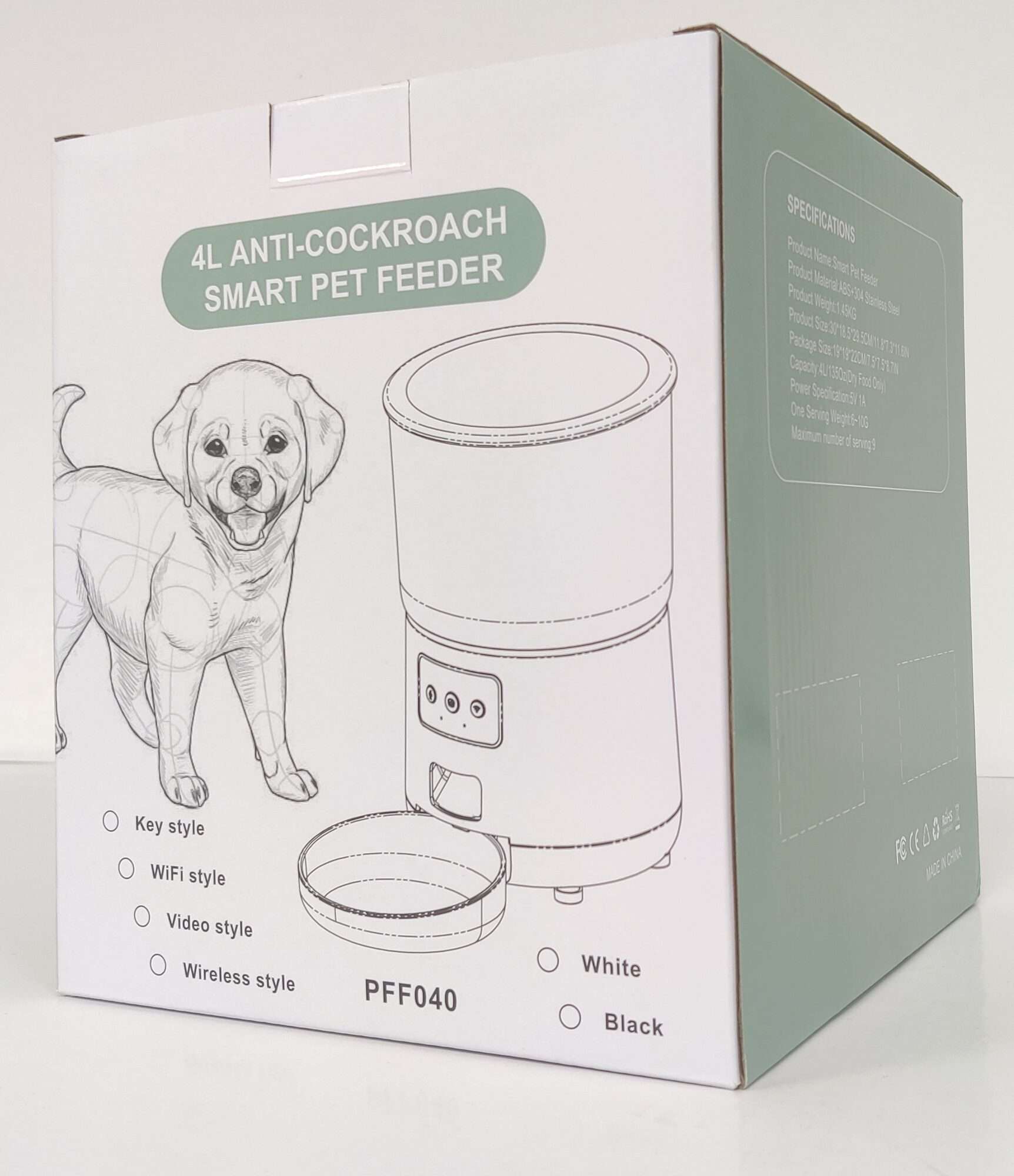 Image du produit : Distributeur de croquettes pour chat/chien - 4L