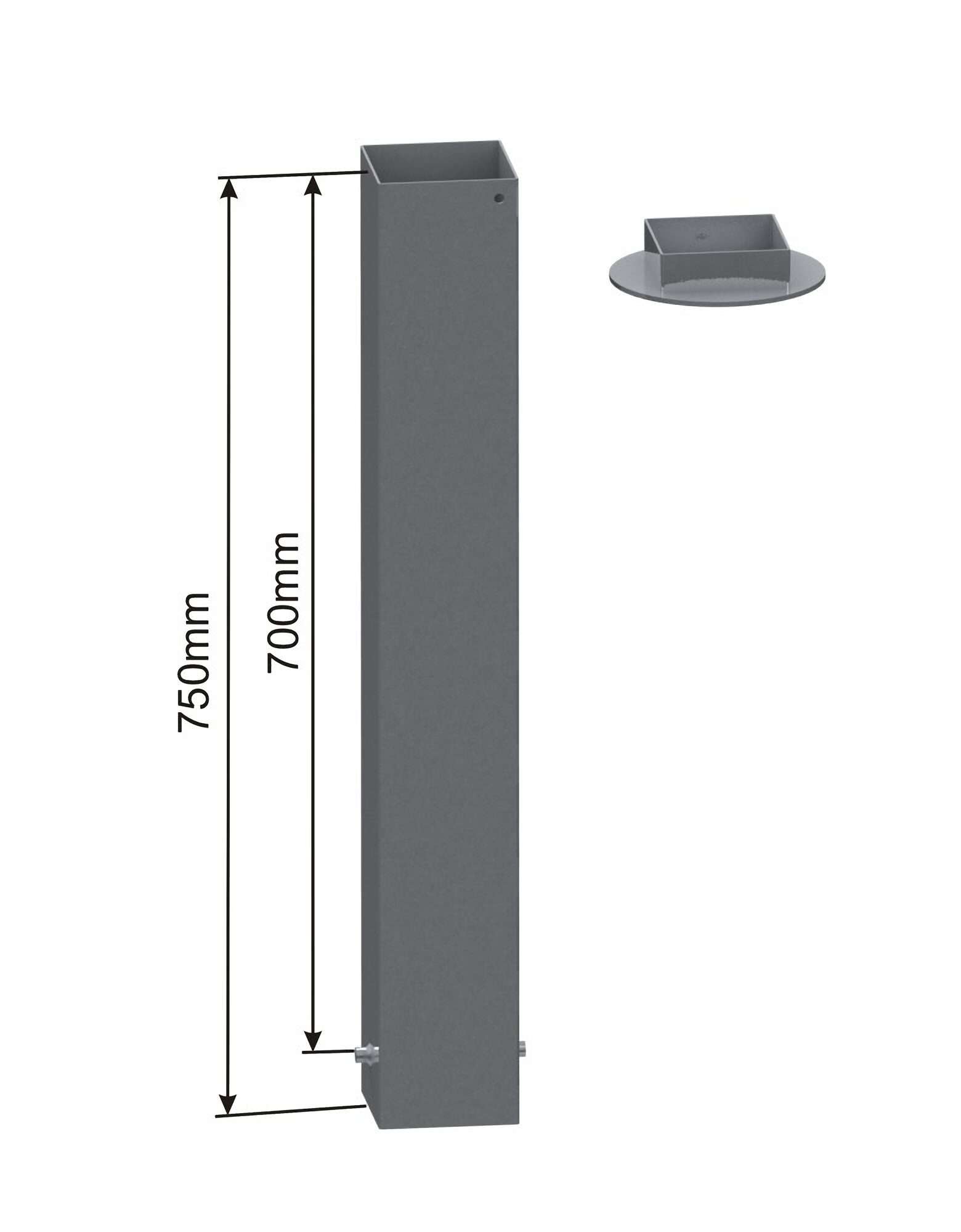 Image du produit : Fourreaux de fixation pour but de basket - Taille au choix