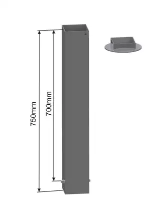 Fourreaux de fixation pour but de basket - 100 x 100 m