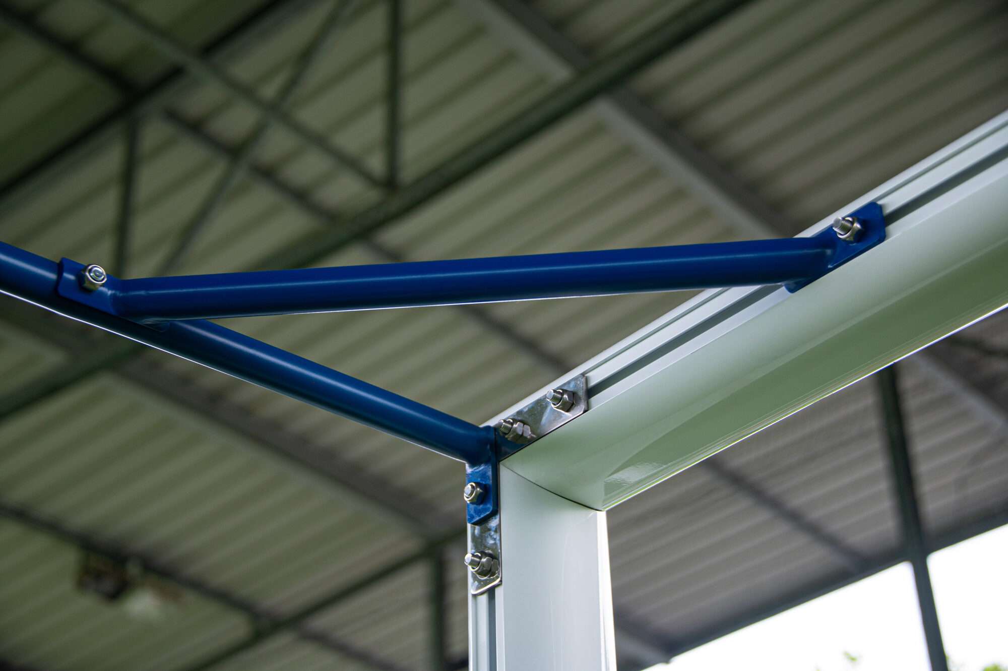 Image du produit : But de foot à 11 - Transportable - Aluminium - PROFESSIONNEL - Bleu