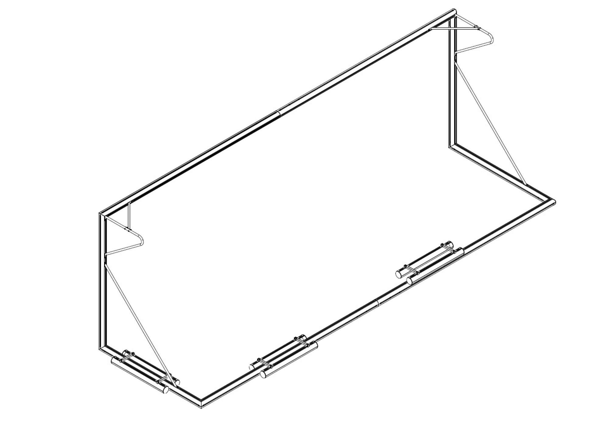 Image du produit : But de foot à 11 - Aluminium - ECO - Barre arrière renforcée
