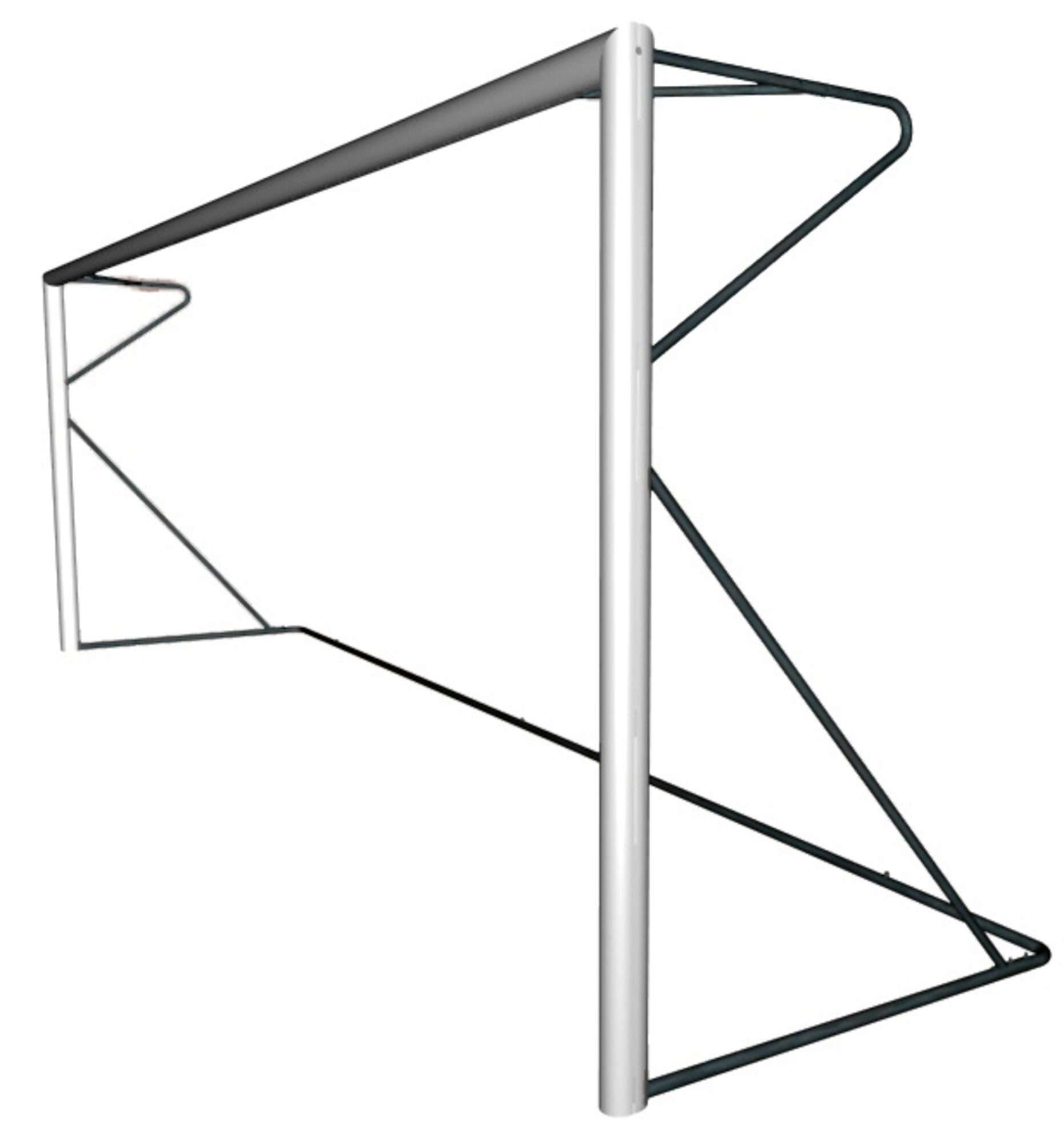 Image du produit : But de football à 8 en aluminium - 6 x 2,1 m - Noir