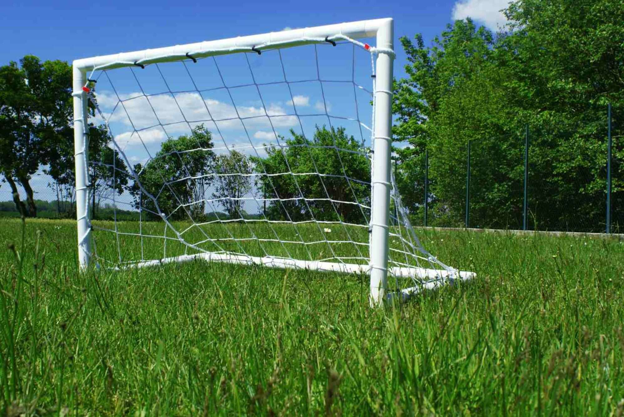 Image du produit : Paire de but de foot - 1,2m x 0,8m - uPVC - Blanc