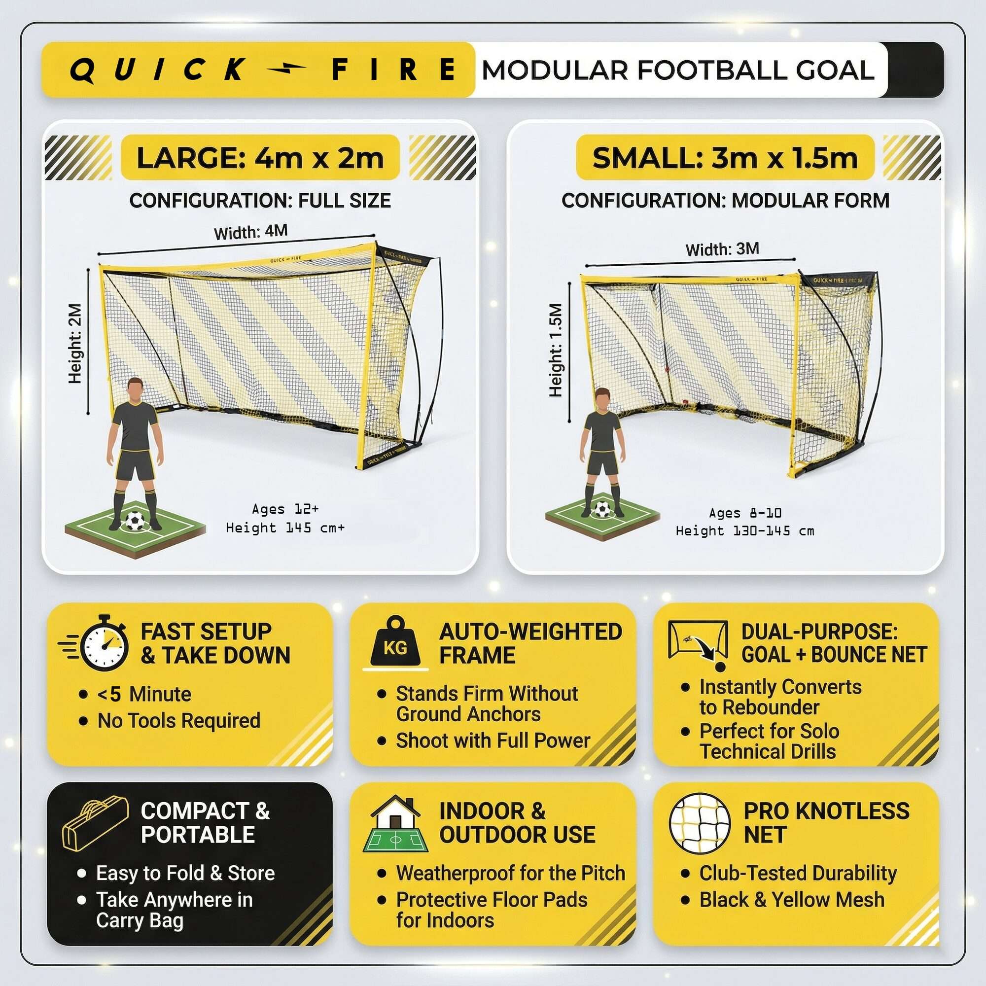Image du produit : But de football - QUICKFIRE® - Tailles au choix