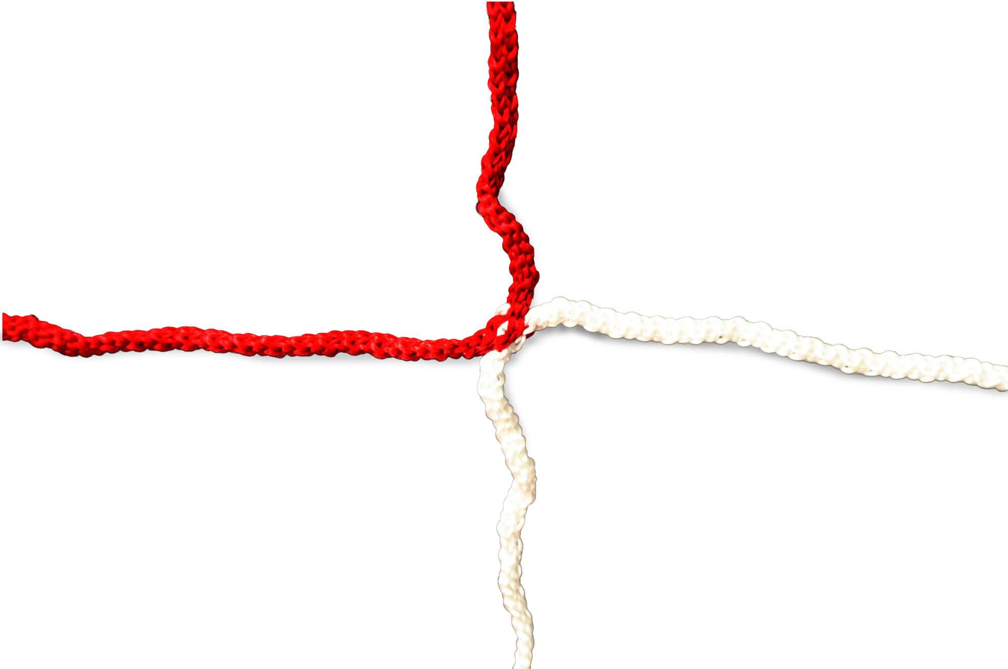 Image du produit : Filet de foot - 7,32 x 2,44 x 0,8 x 2m - 2mm - BLANC / ROUGE