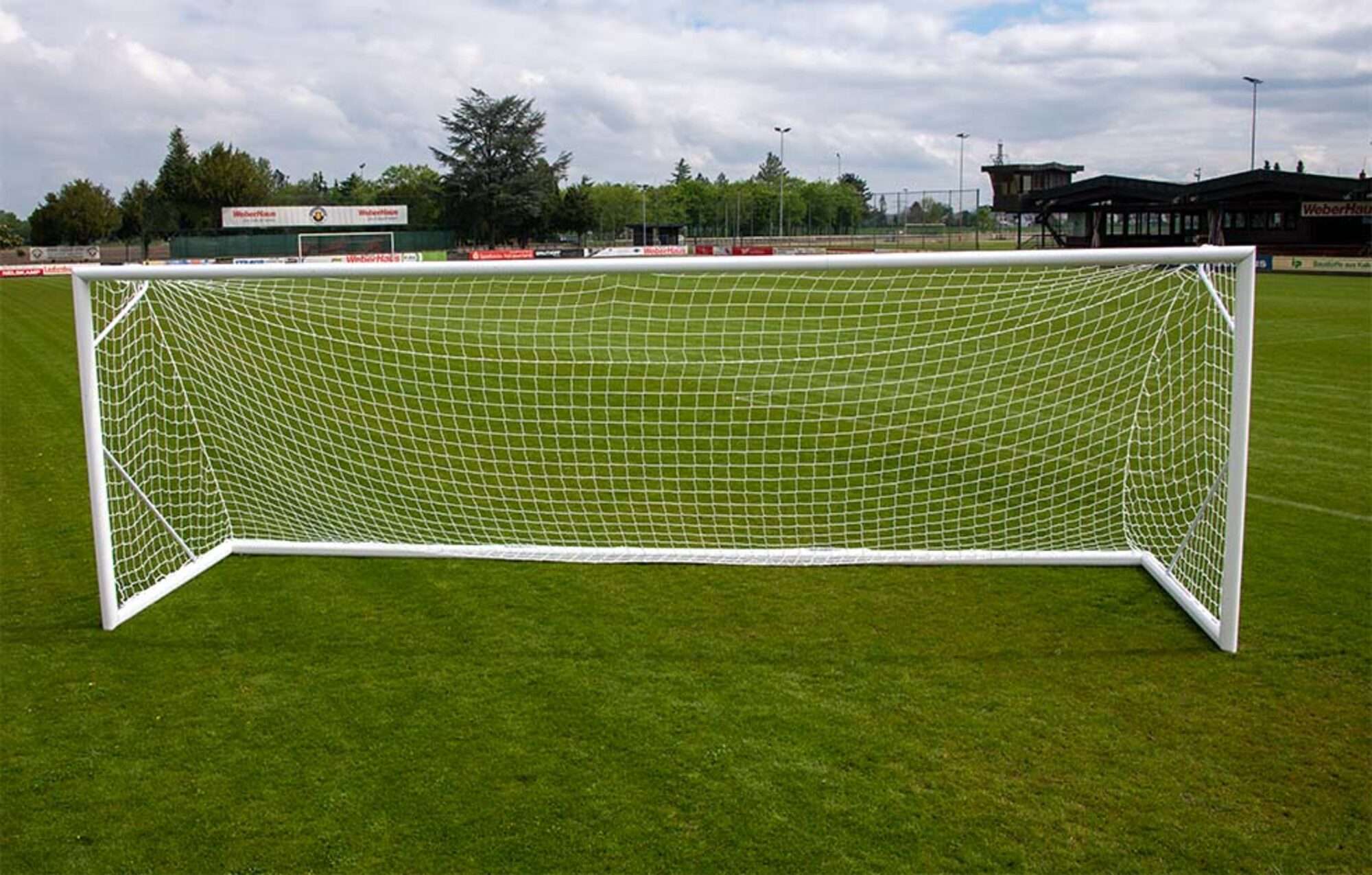 Image du produit : Filet de foot - 6 x 2,1 x 0,8 x 1,60 m - 3 mm - BLANC