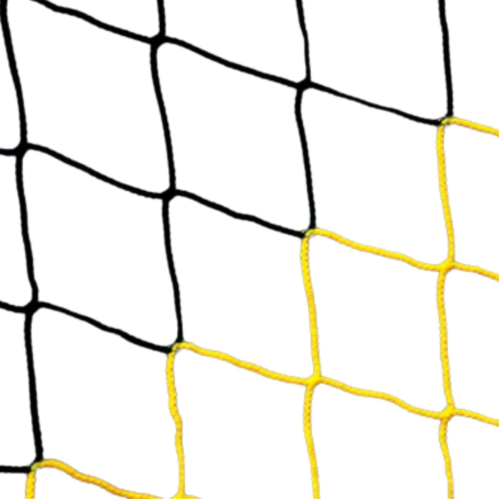 Image du produit : Filet de foot - 7,32 x 2,44 x 2 x 2m - 4mm - NOIR / JAUNE