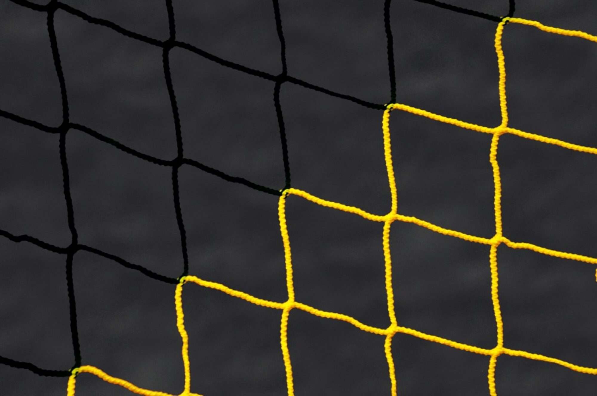 Image du produit : Filet de foot - 7,32 x 2,44 x 2 x 2m - 4mm - NOIR / JAUNE