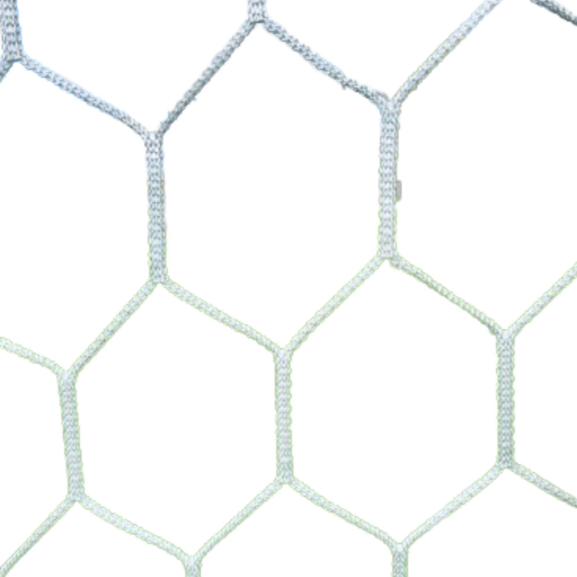 Image du produit : Filet de foot européen maille hexagonale 4mm - Blanc