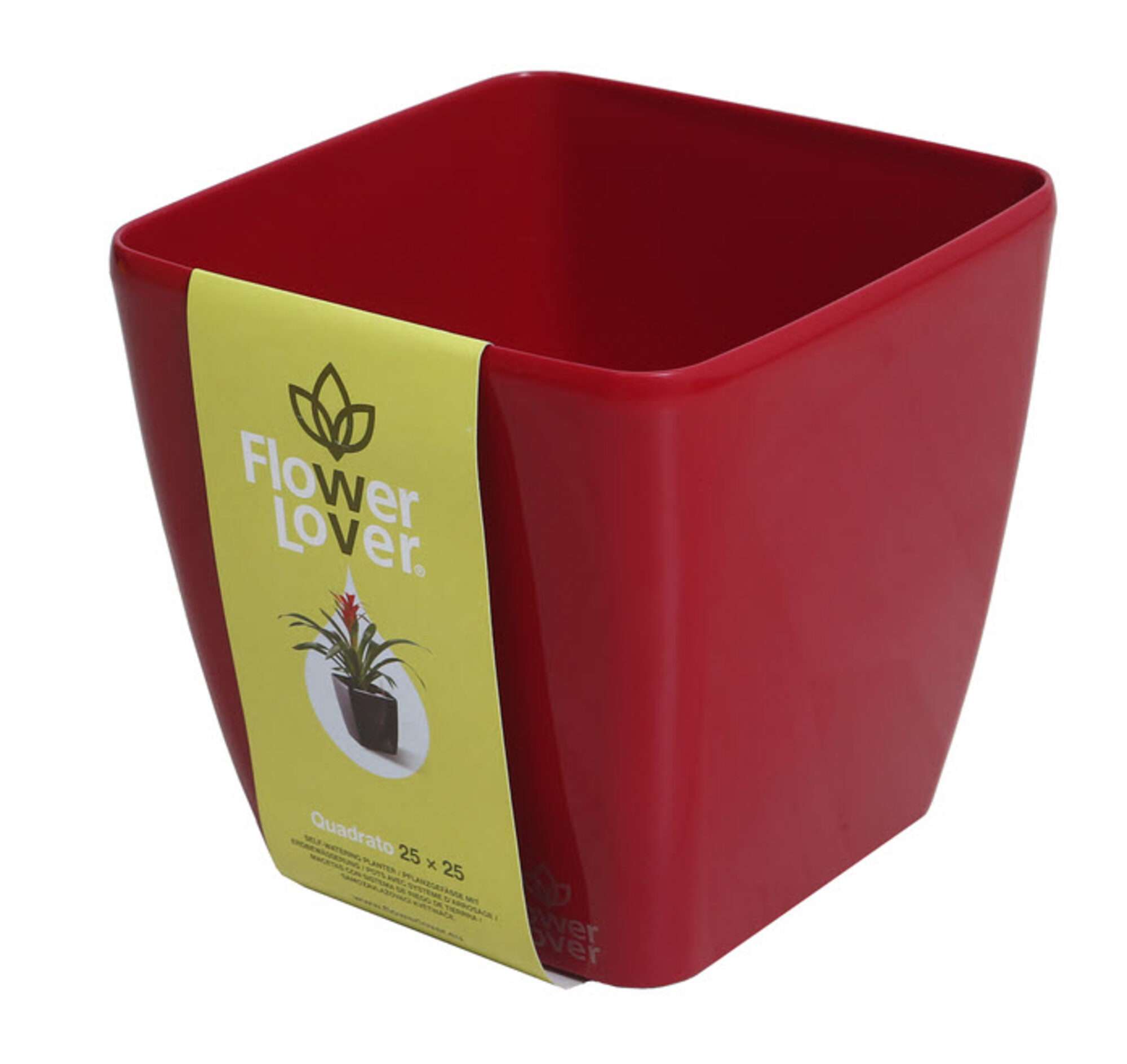 Image du produit : Pot de plante auto-irriguant QUADRATO - 24cm x 24cm x 25cm