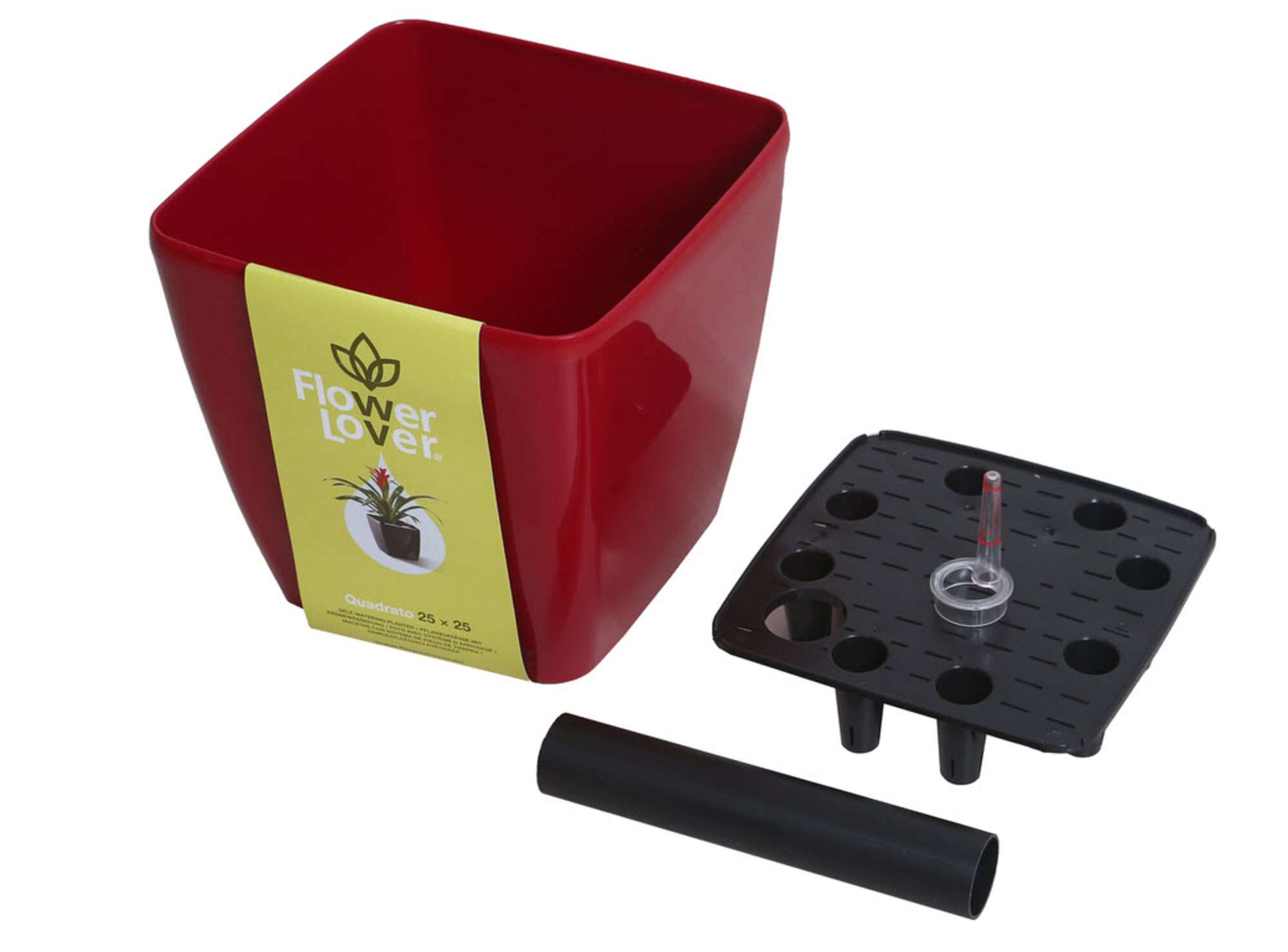 Image du produit : Pot de plante auto-irriguant QUADRATO - 24cm x 24cm x 25cm