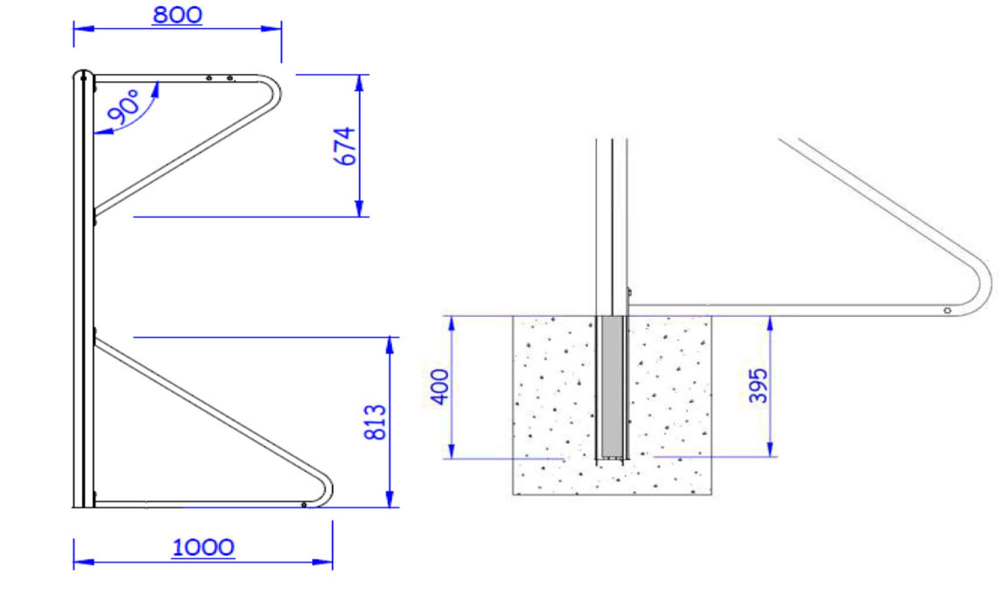 Image du produit : But de handball à sceller en acier