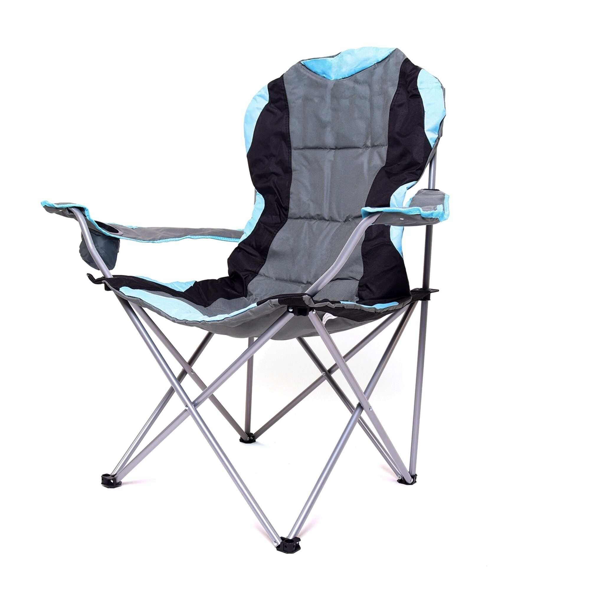 Image du produit : Lot de 2 chaises de camping avec porte bouteille sur l'accoudoir