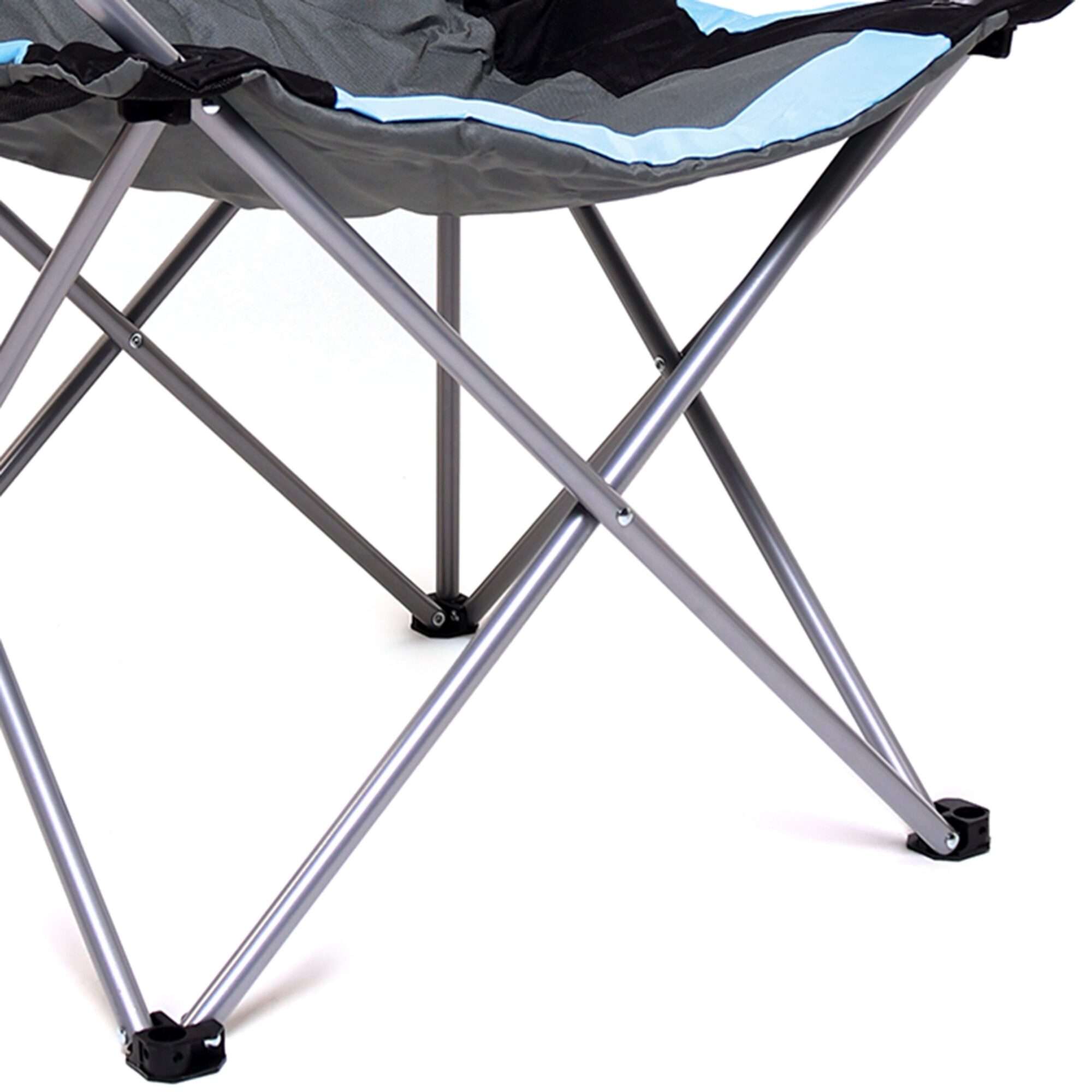Image du produit : Lot de 2 chaises de camping avec porte bouteille sur l'accoudoir