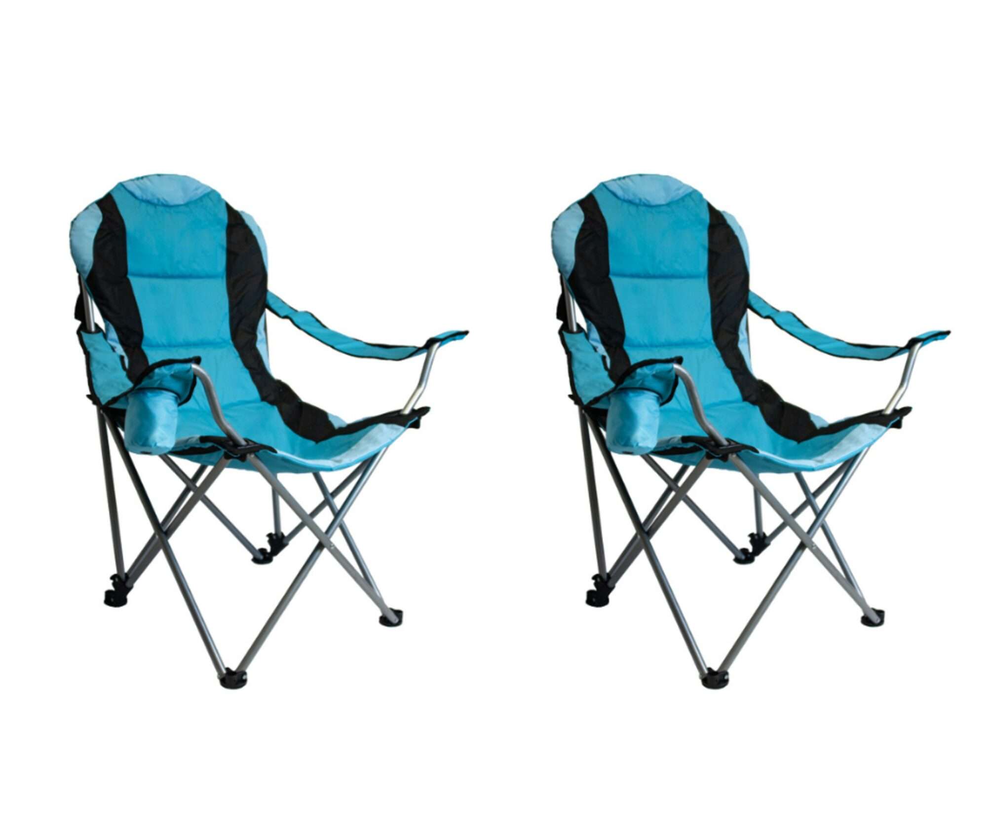 Image du produit : Lot de 2 chaises de camping haut de gamme - Confort maximal