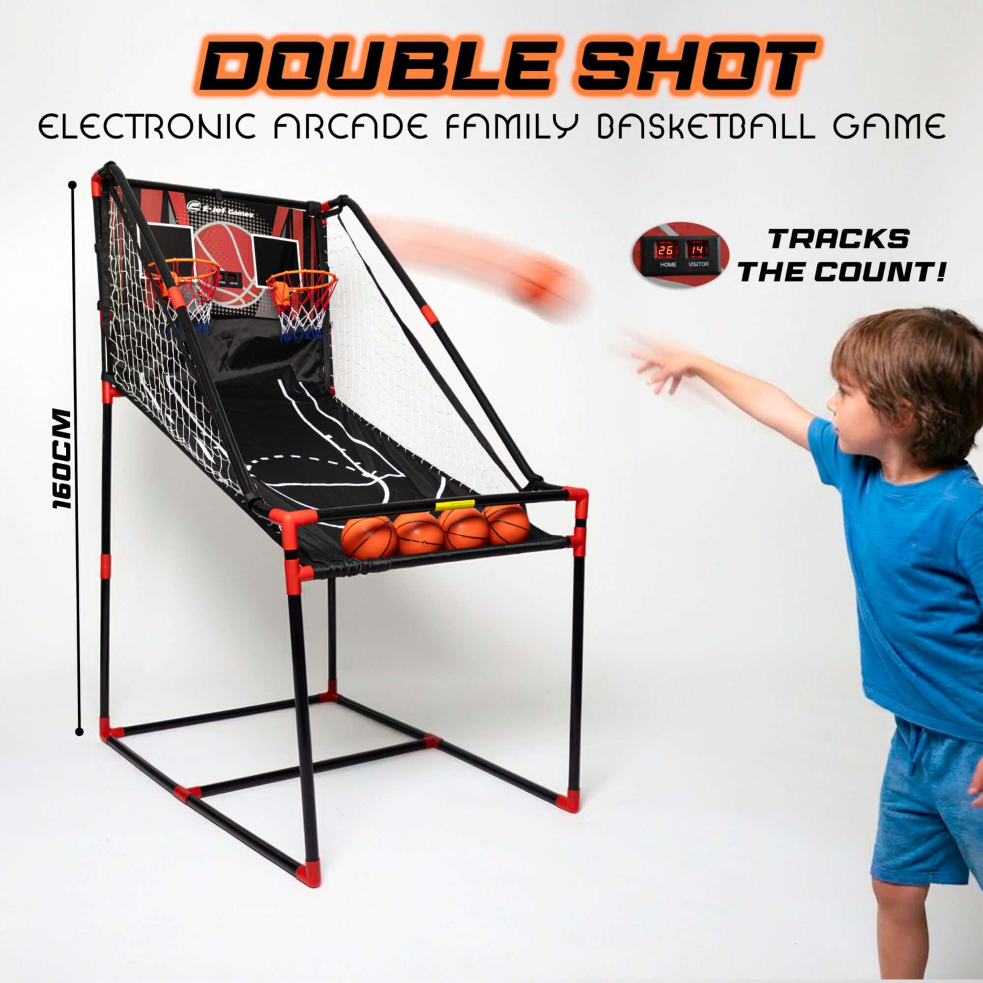 Image du produit : Jeu d'arcade de basketball à double panier