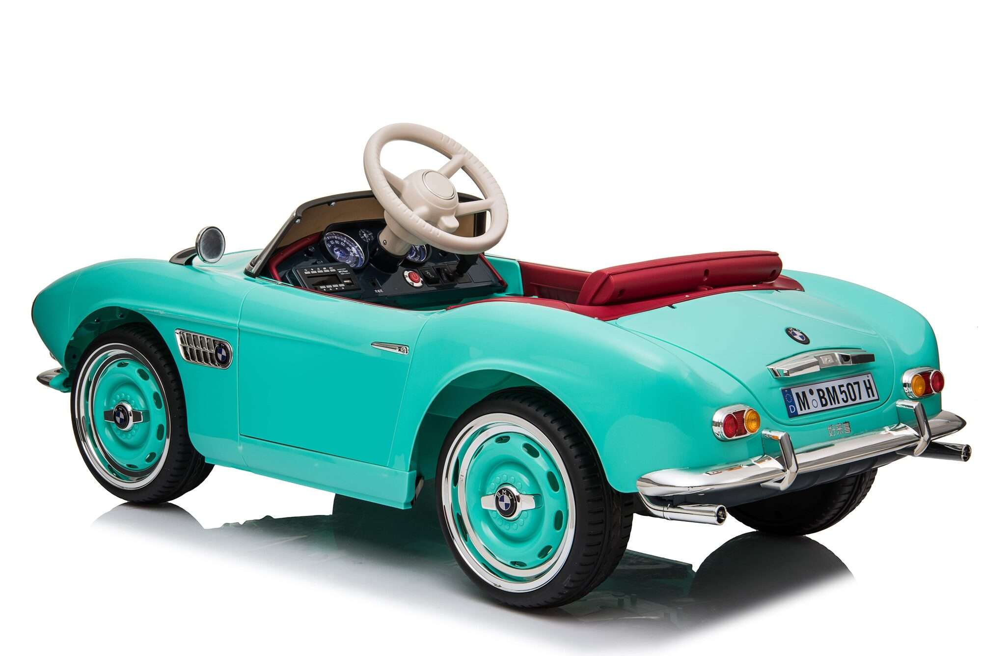 Image du produit : Voiture Électrique Enfant BMW 507 Officielle – Vert Menthe (3 à 8 ans)