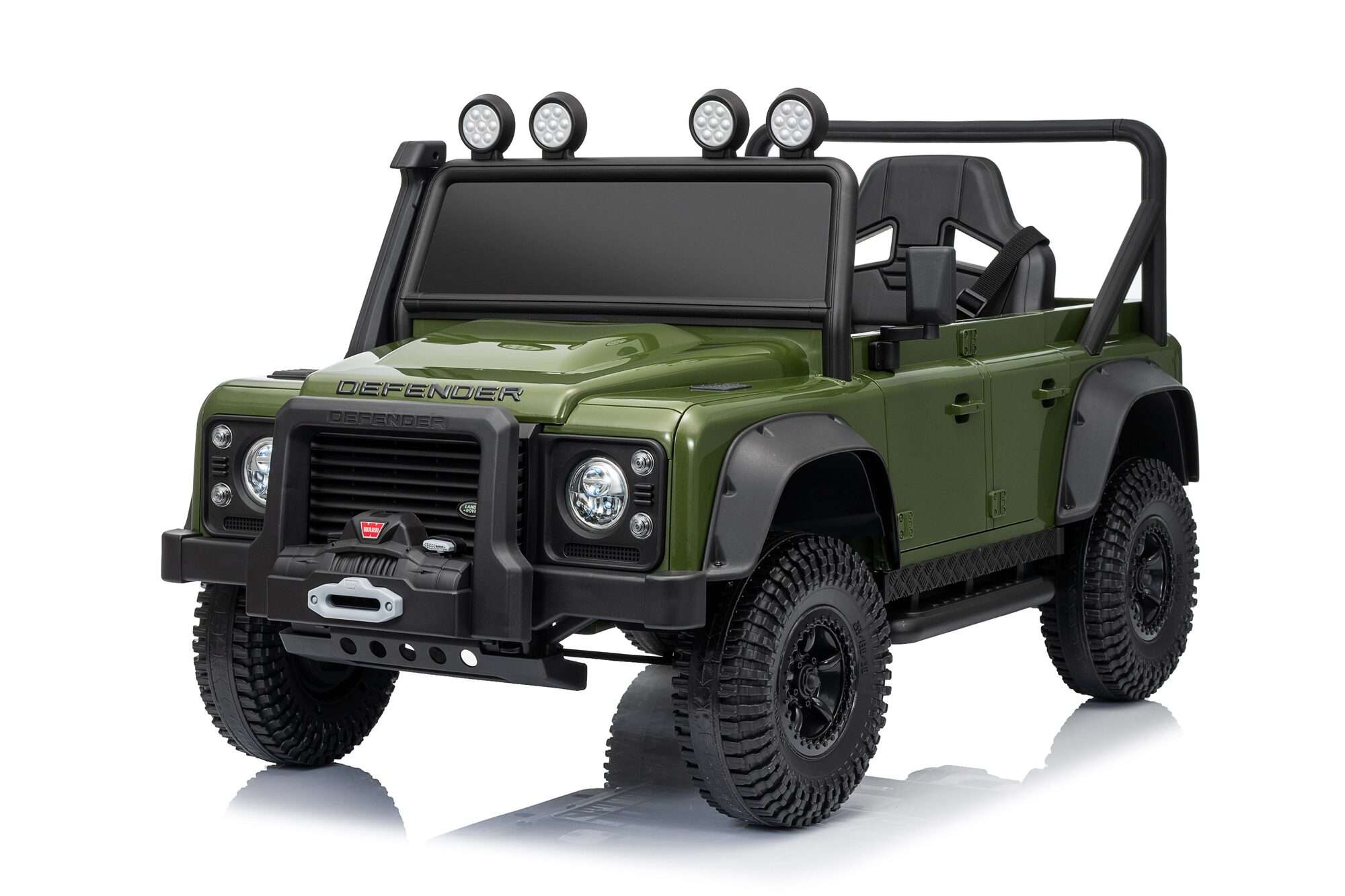 Image du produit : Voiture Électrique Enfant Land Rover Defender 110 SVX – Vert Armée (3 à 8 ans)