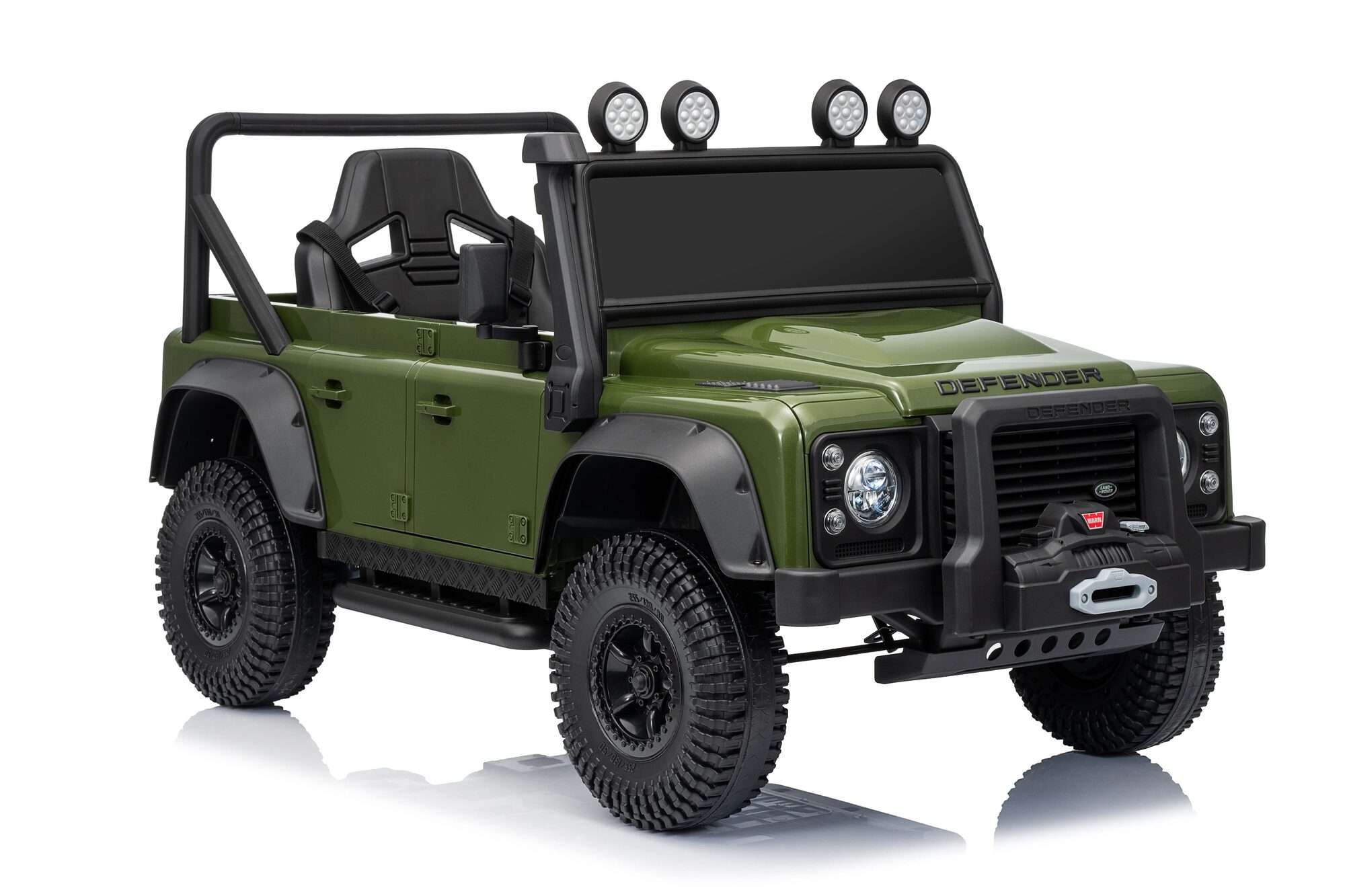 Image du produit : Voiture Électrique Enfant Land Rover Defender 110 SVX – Vert Armée (3 à 8 ans)