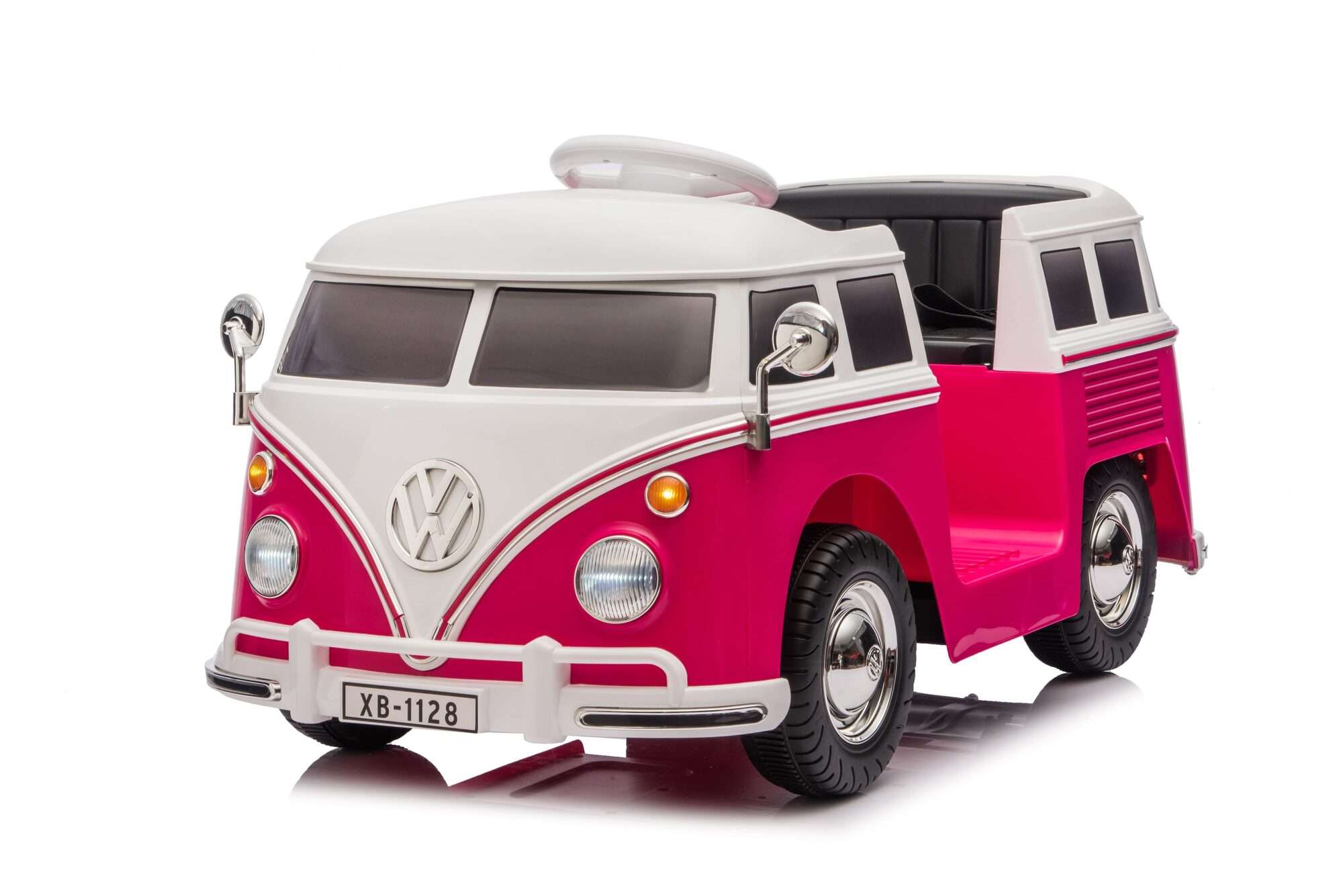 Image du produit : Voiture Électrique pour Enfant Volkswagen Officielle – Rose & Blanc (3 à 8 ans)