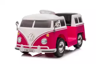 Voiture Électrique pour Enfant Volkswagen Officielle – Rose & Blanc (3 à 8 ans)