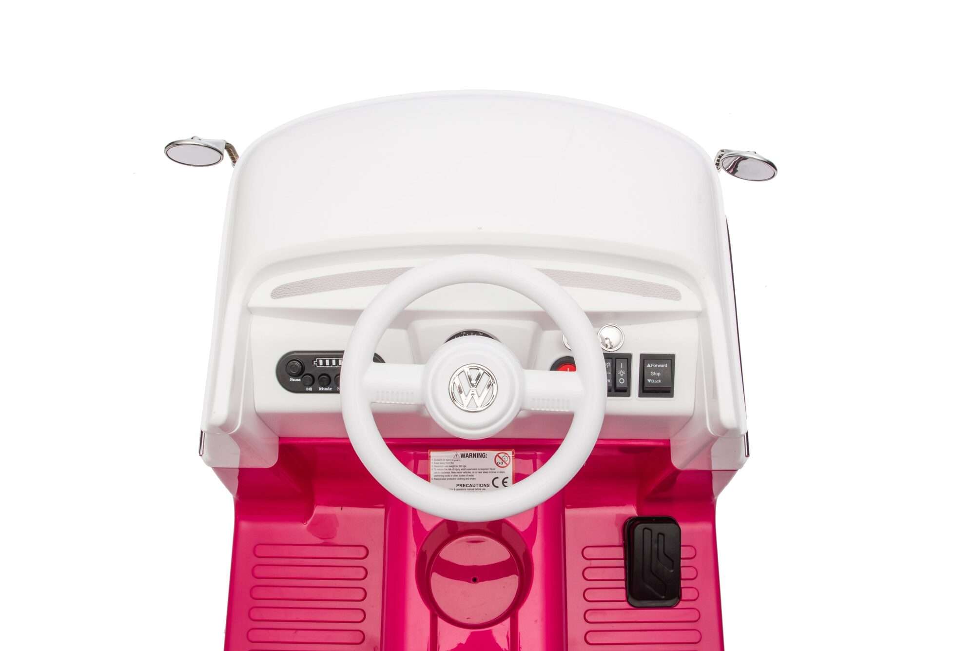 Image du produit : Voiture Électrique pour Enfant Volkswagen Officielle – Rose & Blanc (3 à 8 ans)