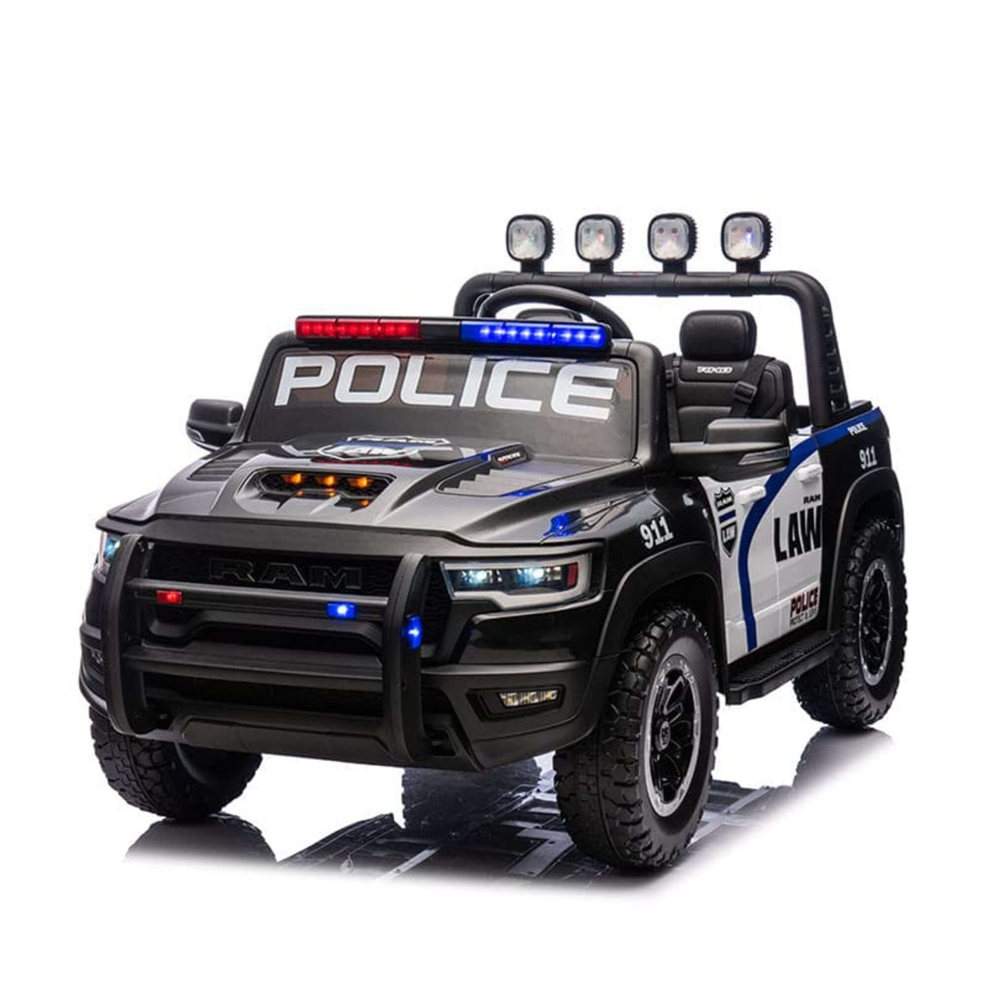 Image du produit : Licensed RAM 1500 RHO Police Super Truck in Black color (3-8 years)