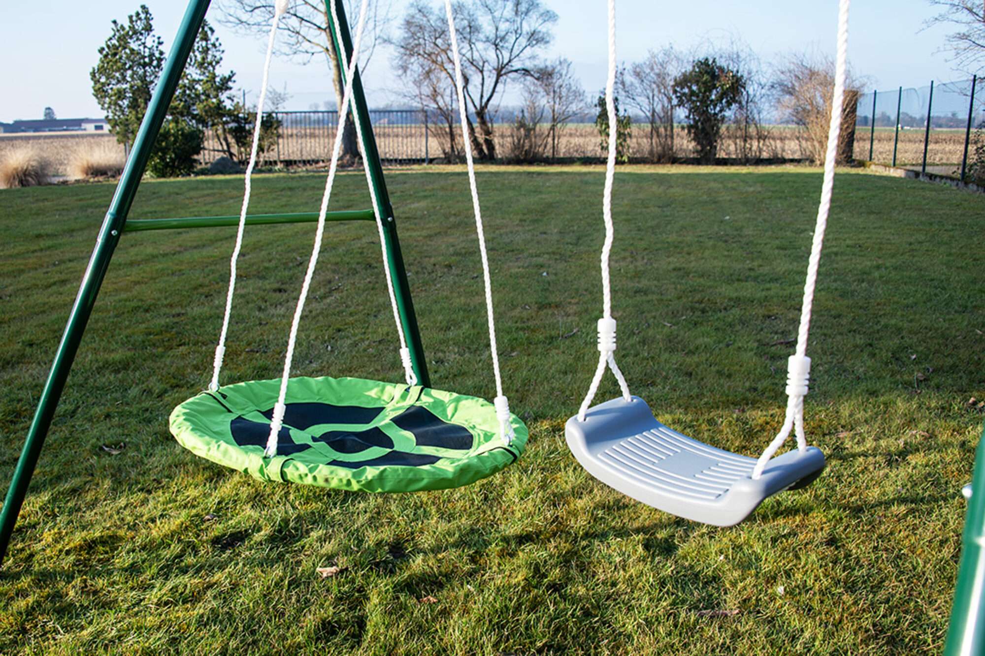 Image du produit : Balançoires deux agrès avec panier de basket