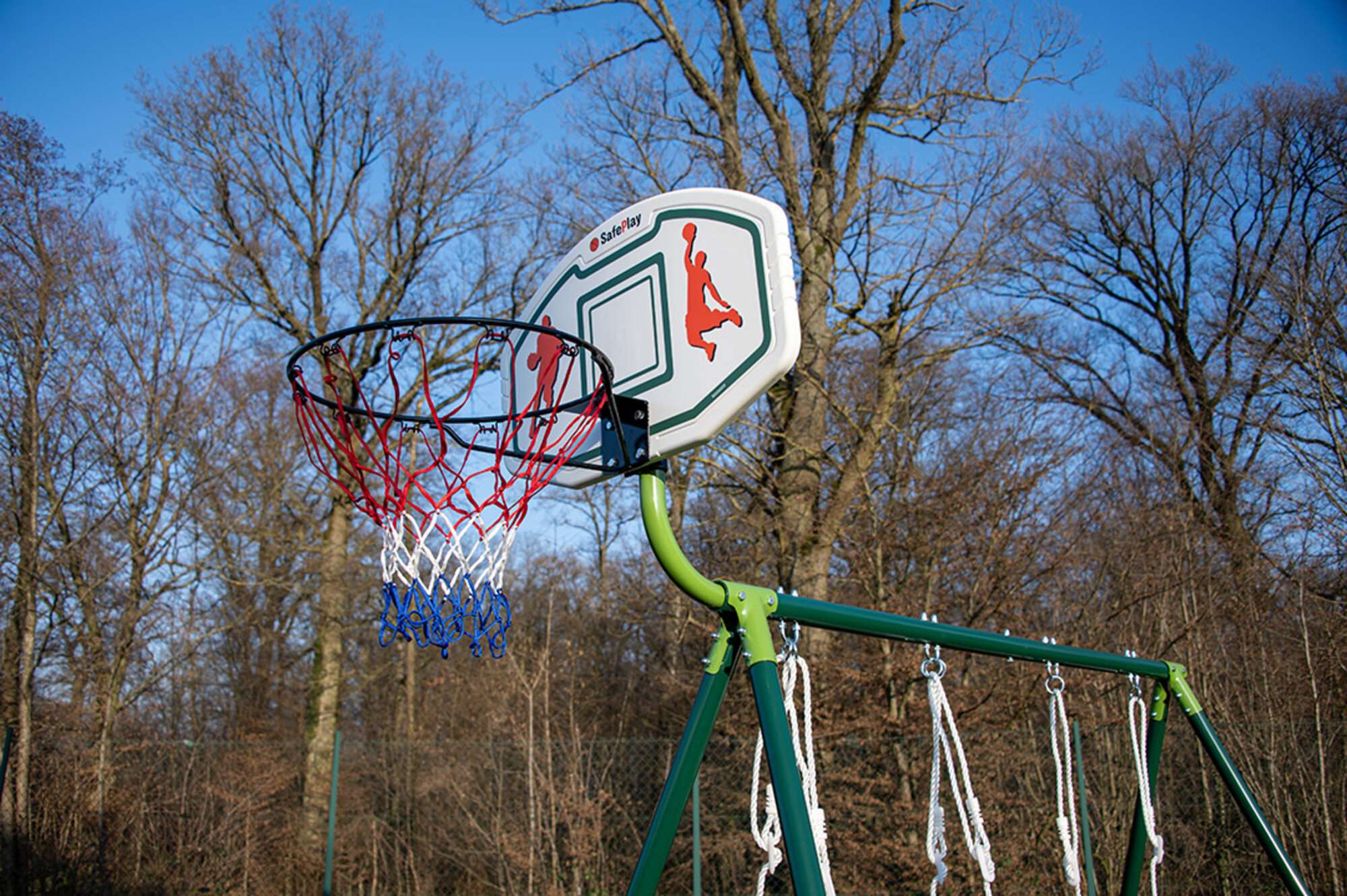 Image du produit : Balançoires deux agrès avec panier de basket
